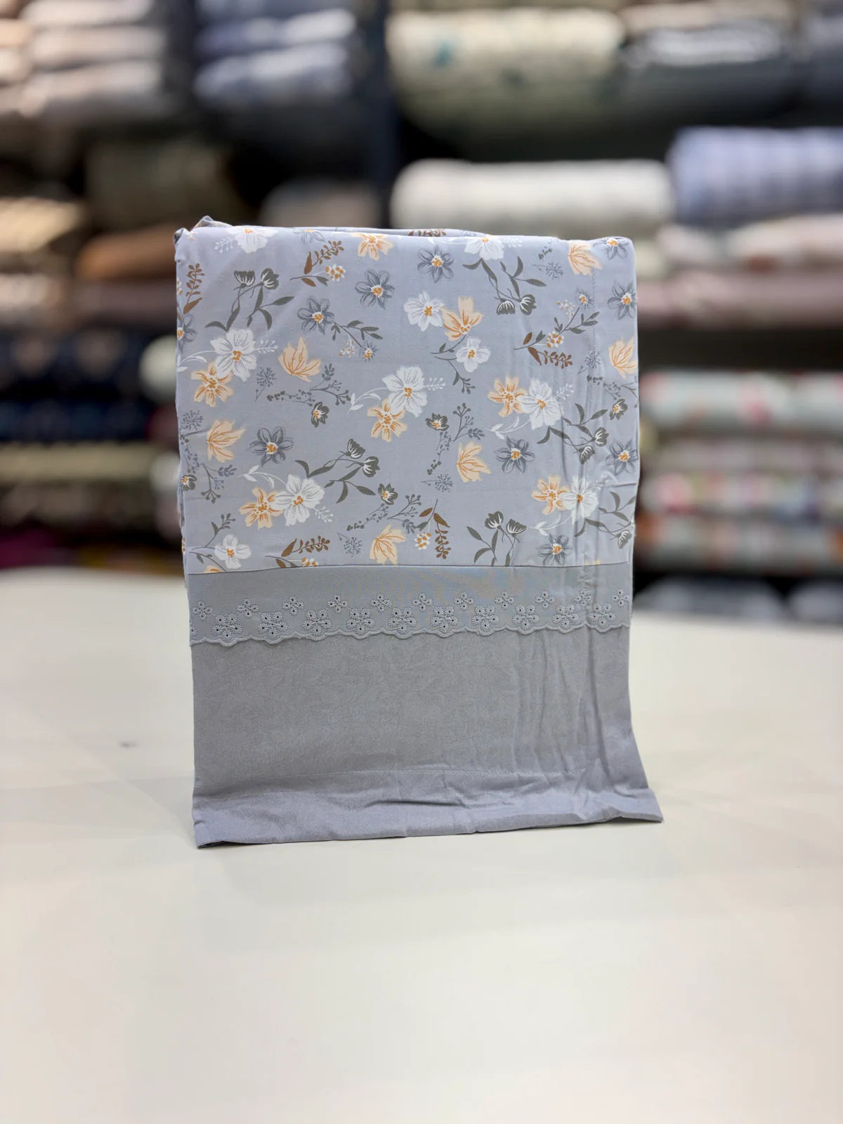 Fitted Bedsheet Pure Cotton with (2 Pillow Covers) 108 by 108 inch