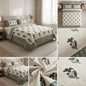 Khadi Slub Cotton King Size Bedcover Set (with 2 Pillow Covers)