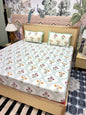 Block Prints Pure Cotton Printed Fitted Bedsheet Set with 2 Pillow Covers