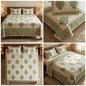 Khadi Slub Cotton King Size Bedcover Set (with 2 Pillow Covers)