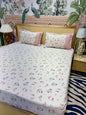 Fitted Bedsheet Pure Cotton with (2 Pillow Covers) 108 by 108 inch