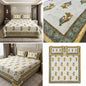 Khadi Slub Cotton King Size Bedcover Set (with 2 Pillow Covers)