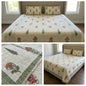 Khadi Slub Cotton King Size Bedcover Set (with 2 Pillow Covers)
