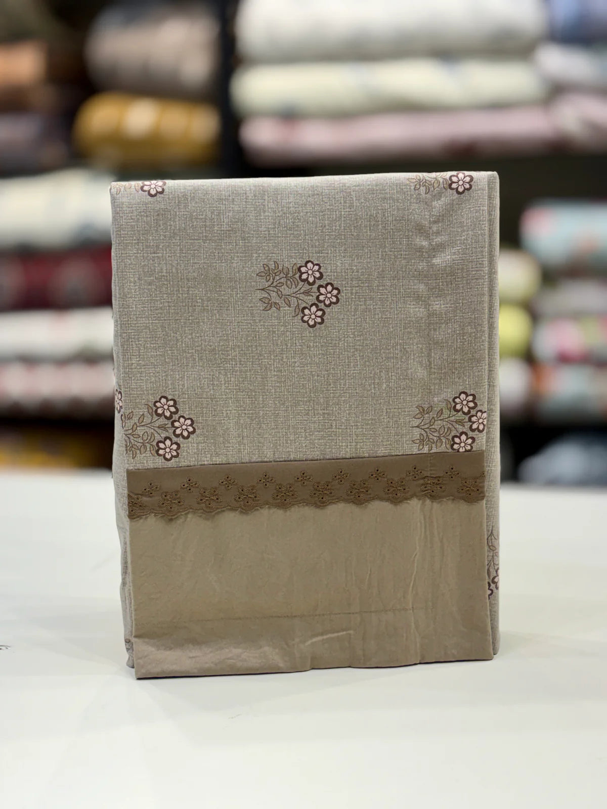 Fitted Bedsheet Pure Cotton with (2 Pillow Covers) 108 by 108 inch