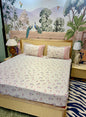 Fitted Bedsheet Pure Cotton with (2 Pillow Covers) 108 by 108 inch