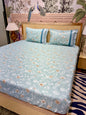 Fitted Bedsheet Pure Cotton with (2 Pillow Covers) 108 by 108 inch