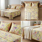 British Rose Bedsheet with Quilted Pillow Covers – Super King Size