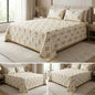 Khadi Slub Cotton King Size Bedcover Set (with 2 Pillow Covers)