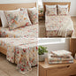 British Rose Bedsheet with Quilted Pillow Covers – Super King Size