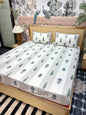 Block Prints Pure Cotton Printed Fitted Bedsheet Set with 2 Pillow Covers